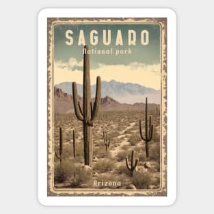 Saguaro vintage national park Sticker